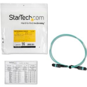 STARTECH MPO12PL1M Startech 1m MTP/MPO 12 Fiber 40G, OM3, Multi-Mode 50/125, Aqua, Plenum-Rated