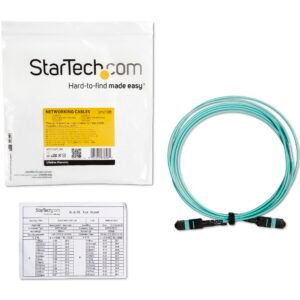 STARTECH MPO12PL5M Startech 5m MTP/MPO 12 Fiber 40G, OM3, Multi-Mode 50/125, Aqua, Plen