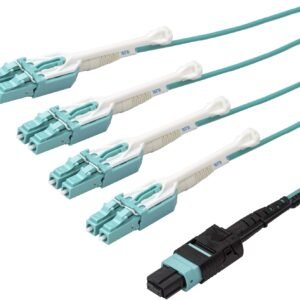 STARTECH MPO8LCPL2M Startech 2m MTP/MPO 8 x LC, 40G, OM3, Multi mode, Aqua, Plenum, Pull