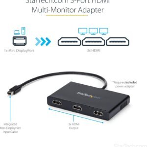 STARTECH MSTMDP123HD Startech MST Hub - Mini DisplayPort to 3x HDMI