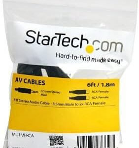 STARTECH MU1MFRCA Startech 6FT 3.5 STEREO MALE TO 2 RCA FEMALE