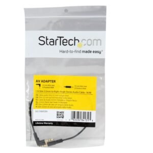 STARTECH MU1MMSRA Startech 1 ft 3.5mm Stereo Audio Cable Right Angle - M/M