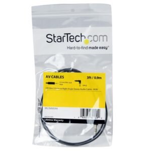 STARTECH MU3MMSRA Startech 3 ft 3.5mm Stereo Audio Cable Right Angle - M/M