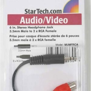 STARTECH MU6MMRCA Startech 6FT PC TO STEREO CABLE M/M MINI TO 2 RCA