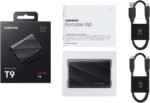 SAMSUNG MU-PG2T0B Portable SSD T9 USB 3.2 Gen2x2 2TB (Black) 2000MB/S