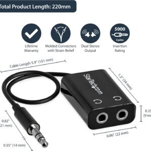 STARTECH MUY1MFFADP Startech Mini Jack 3.5mm Audio Splitter Y Cable Adapter