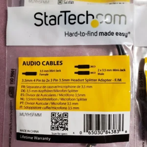 STARTECH MUYHSFMM Startech Audio & Microphone Headset Splitter Adapter