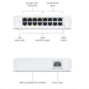 Ubiquiti USW-Lite-16-POE (45W) Lite 16 PoE