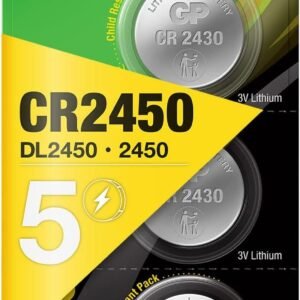 GP Batteries GPPBL2450054 Lithium Coin Battery CR2450 (Card of 5)