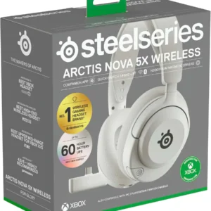 SteelSeries 61677 Arctis Nova 5X Wireless Gaming Headset for Xbox (White)