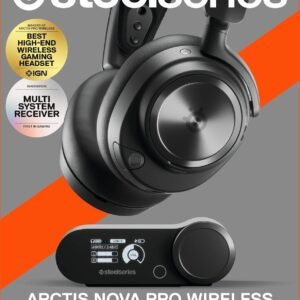 SteelSeries 61520 Arctis Nova Pro Wireless Gaming Headset + Infinity Power System (Black)