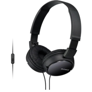 Sony MDR-ZX110AP On-Ear Headphones with Mic (Black)