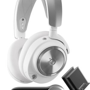 SteelSeries 61524 Arctis Nova Pro Wireless Gaming Headset + Infinity Power System (White)