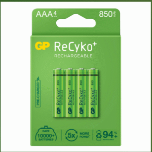GP Batteries GPRHCH83E029 ReCyko AAA 850mAh Rechargeable Batteries (Pack of 4)
