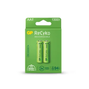 GP Batteries GPRHC132E035 ReCyko AA 1300mAh Rechargeable Batteries (Pack of 2)