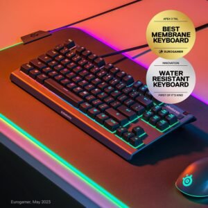 SteelSeries 64831 Apex 3 TKL RGB Gaming Keyboard – US (Black)