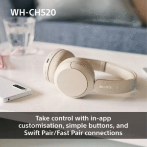 Sony WH-CH520 Wireless On-Ear Headphones (Cream)