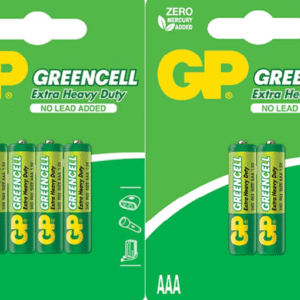 GP Batteries GPPCC24UC318 Greencell AAA Batteries (Card of 6)