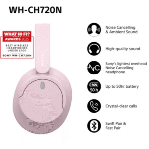 Sony WH-CH720N Wireless Noise-Canceling Headphones (Pink)