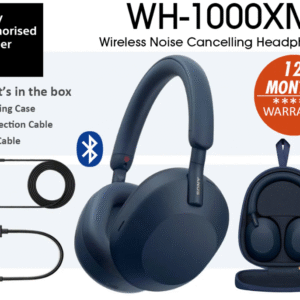 Sony WH-1000XM5 Wireless Noise-Canceling Headphones (Midnight Blue)
