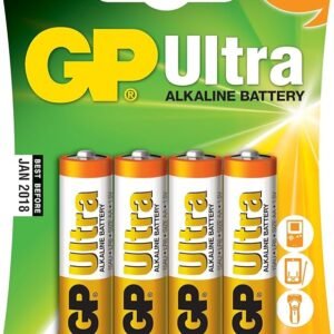 GP Batteries GPPCA15AU720 Ultra Alkaline AA Batteries (Card of 4)