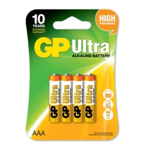 GP Batteries GPPCA24AU643 Ultra Alkaline AAA Batteries (Card of 4)