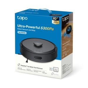 TP-Link Tapo RV30 Max Robot Vacuum Cleaner with LiDAR + IMU Dual Navigation, 5300Pa Suction, Vacuum & Mop 2-in-1