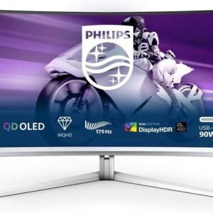 Philips PHI-34M2C8600 PHILIPS MONITOR 34" Evnia 34M2C8600 QD-OLED Curved 1800R WQHD GAMING 240Hz HDMI 2.0 x 2 DP 1.4 x 1 USB-C x 1 HAS VESA KVM SPK PIP/PBP