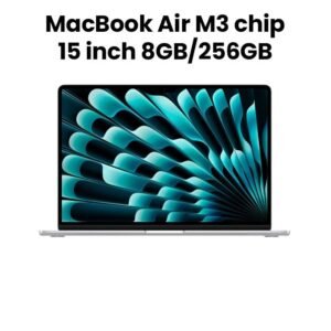 Apple MRYP3ZP/A 15-inch MacBook Air: Apple M3 chip with 8-core CPU and 10-core GPU, 8GB, 256GB SSD - Silver