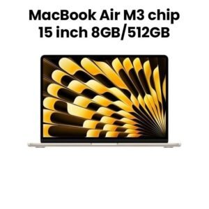 Apple MRYT3ZP/A 15-inch MacBook Air: Apple M3 chip with 8-core CPU and 10-core GPU, 8GB, 512GB SSD - Starlight