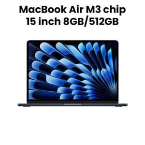 Apple MRYV3ZP/A 15-inch MacBook Air: Apple M3 chip with 8-core CPU and 10-core GPU, 8GB, 512GB SSD - Midnight