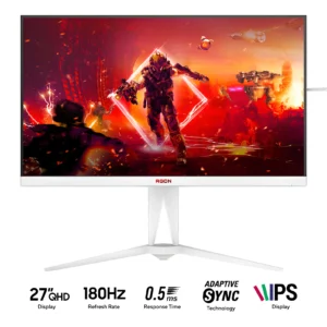 AOC PHI-AG275QXW AOC MONITOR 27" AGON V AG275QXW FAST IPS QHD 2K LED GAMING 180HZ HDMI 2.0, DP 1.4 HAS VESA WHITE