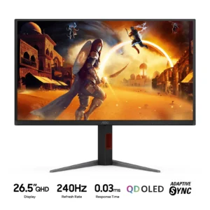AOC PHI-Q27G4ZD AOC MONITOR 26.5" Q27G4ZD QHD 2K QD-OLED (Anti-Reflection) GAMING A-SYNC 240HZ HDMI 2.0x2 DP1.4 VESA