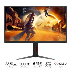 AOC PHI-Q27G4KD AOC MONITOR 26.5" Q27G4KD QD-OLED QHD 2K LED GAMING 500HZ 0.03MS HDMI 2.1x2 DP 2.1 TRUE BLACK 500