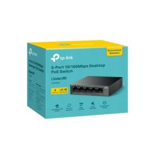 TP-Link LS105LP 5-Port 10/100 Mbps Desktop Switch with 4-Port PoE