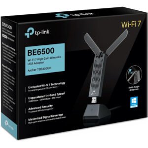 TP-Link Archer TBE400UH BE6500 High Gain Tri-Band Wi-Fi 7 USB Adapter