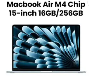 Apple MC7A4ZP/A MacBook Air 15-inch (M4, 2025) – 16GB unified memory, 256GB SSD, Sky Blue