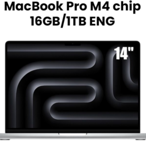 Apple MCX14ZP/A 14-inch MacBook Pro: Apple M4 chip with 10‑core CPU and 10‑core GPU, 24GB, 1TB SSD - Silver