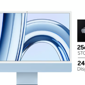 Apple MQRQ3ZP/A 24-inch iMac with Retina 4.5K display: Apple M3 chip with 8‑core CPU and 10‑core GPU, 256GB SSD - Blue