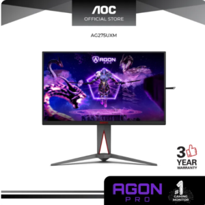 AOC PHI-AG275UXM AOC MONITOR 27" AG275UXM FAST IPS QUANTUM DOT MINI-LED UHD 4K GAMING 165HZ HDMI 2.1 x 2 DP 1.4 HAS VESA