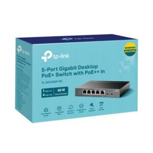 TP-Link TL-SG1005P-PD 5-Port Gigabit Desktop Switch with 1-Port PoE++ In and 4-Port PoE+ Out