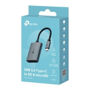 TP-Link UA430C USB-C SD & microSD Card Reader, Dual Slot, UHS-I, 5Gbps, Braided Cable