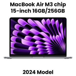 Apple MC9D4ZP/A 15-inch MacBook Air: Apple M3 chip with 8-core CPU and 10-core GPU, 16GB, 256GB SSD - Space Grey