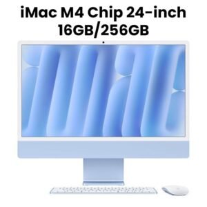 Apple MWV13ZP/A iMac 24-inch (M4, 2025) – 16GB unified memory, 256GB SSD, Blue