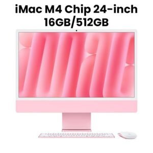Apple MWV53ZP/A iMac 24-inch (M4, 2025) – 16GB unified memory, 512GB SSD, Pink