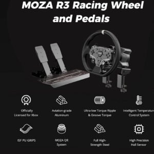 MOZA Racing RS053 MOZA Racing R3 Bundle Racing Wheel and Pedals for Xbox & PC