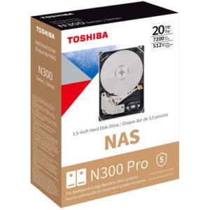 Toshiba HDWG62AAZSTB Toshiba 3.5 N300 PRO NAS HDD 20TB 7200rpm 512MB