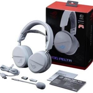 ASUS 90YH0410-BHUA10 ASUS P501 ROG Pelta Tri-Mode RGB SpeedNova Wireless Gaming Headset - White