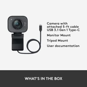 Logitech 960-001283 LOGITECH STREAMCAM 1080P STREAMING WEBCAM GRAPHITE 1Y