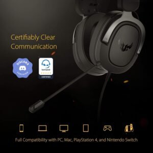 ASUS 90YH028G-B1UA00 ASUS TUF GAMING H3 Wired Gaming Headset - Gun Metal